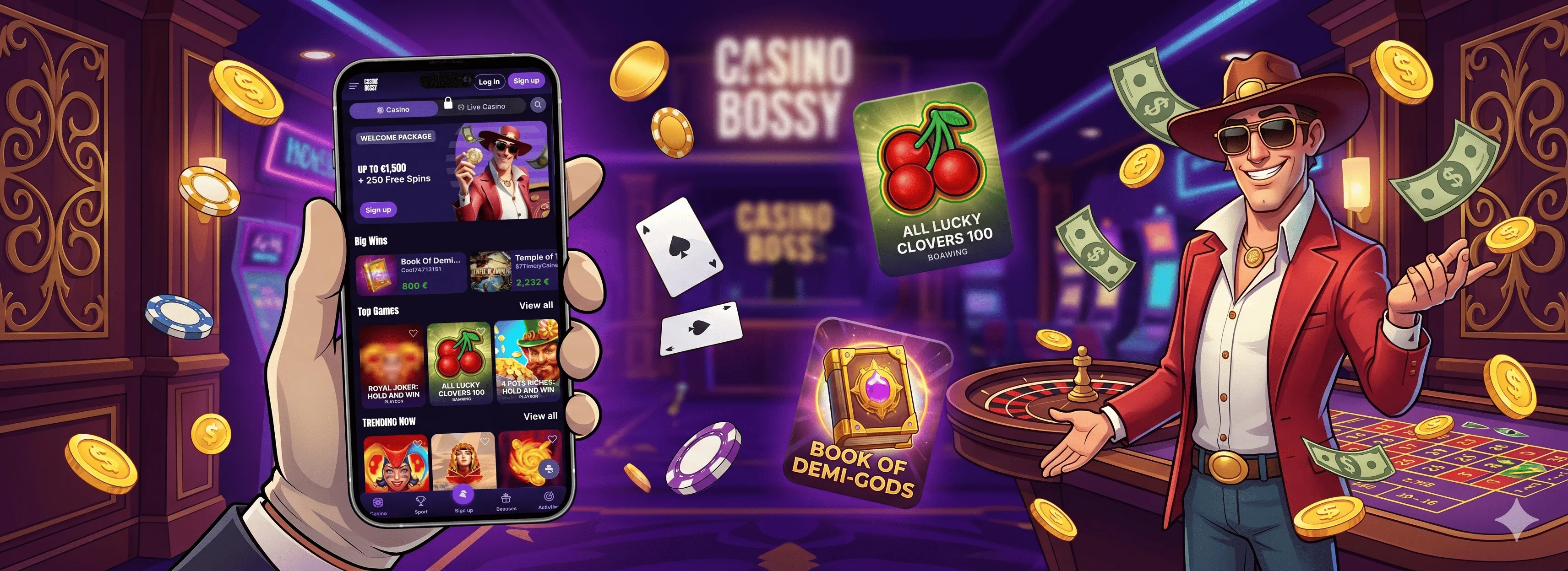 Bossy Casino app herunterladen